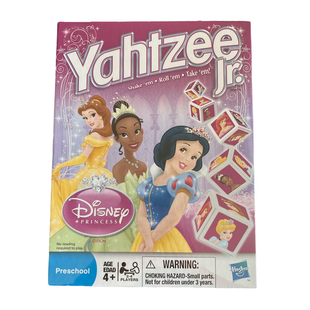 NIB - Yahtzee Jr Disney Princess Edition (2010, Hasbro) Dice Game Factory Sealed